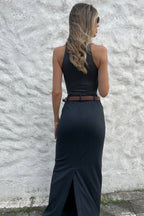 Saia Longa Alfaiataria Denim Lara