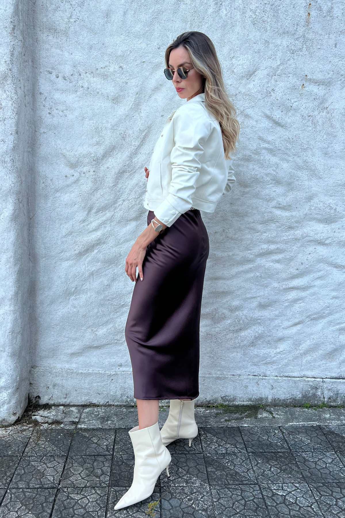 Saia Midi Viesada Cetim Isis