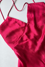 Vestido Longo Acetinado Decote V Mila
