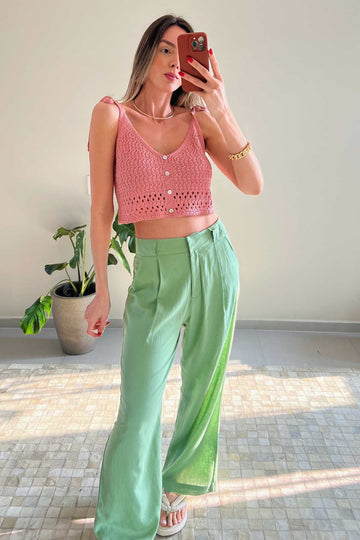 Calça Alfaiataria com Pregas Raissa