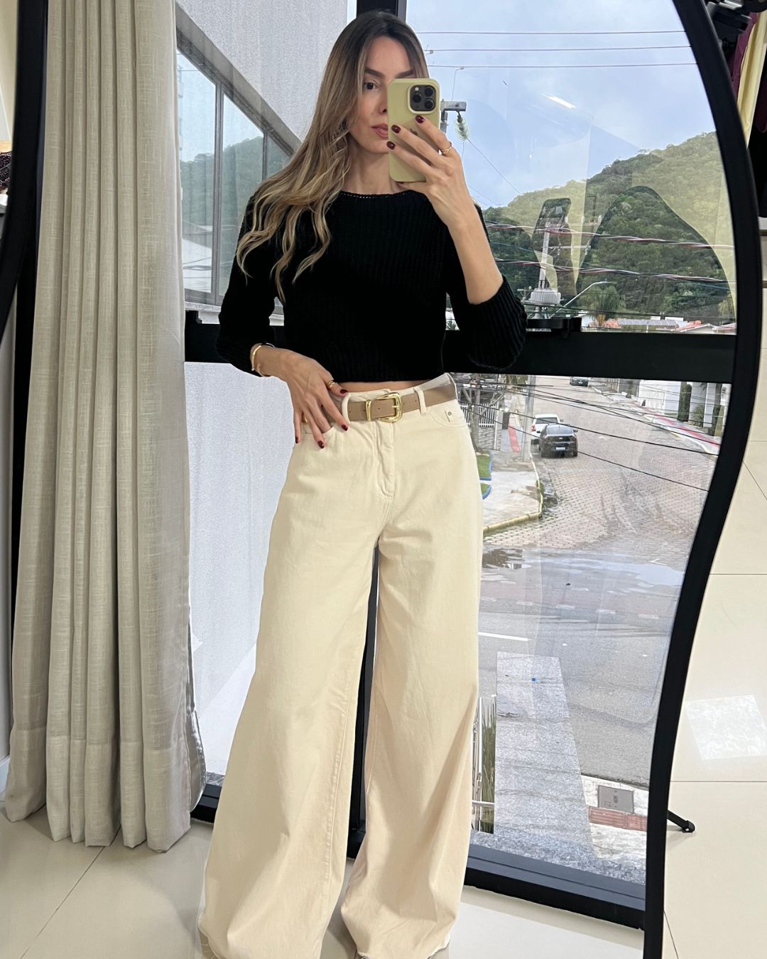 Calça Pantalona Ampla