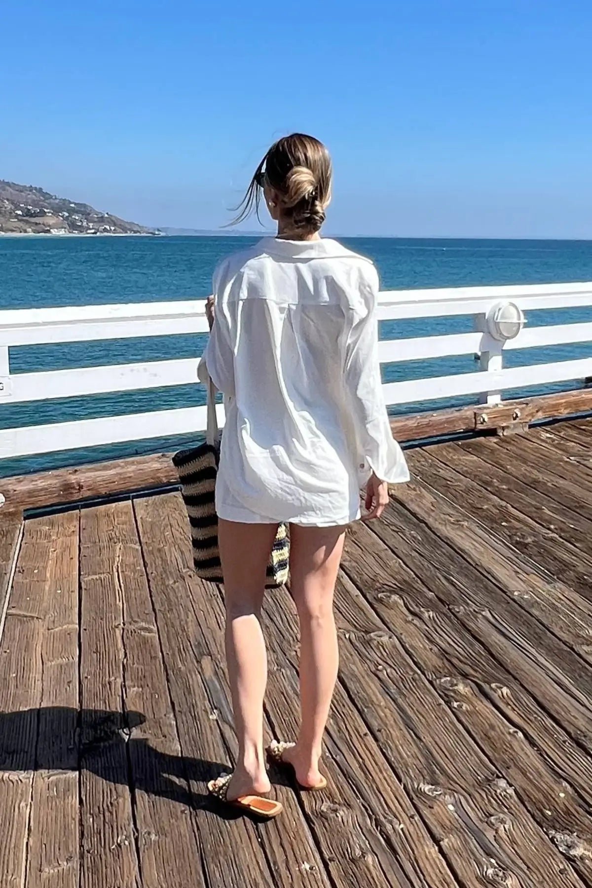 Camisa Feminina Tradicional Longa em Viscolinho Fer