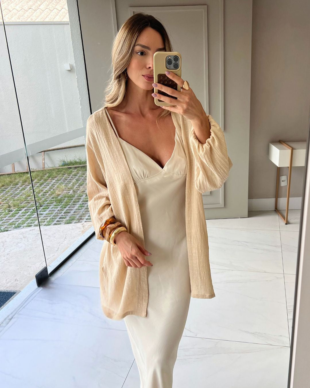 Kimono Alongado Feminino em Algodão Hana