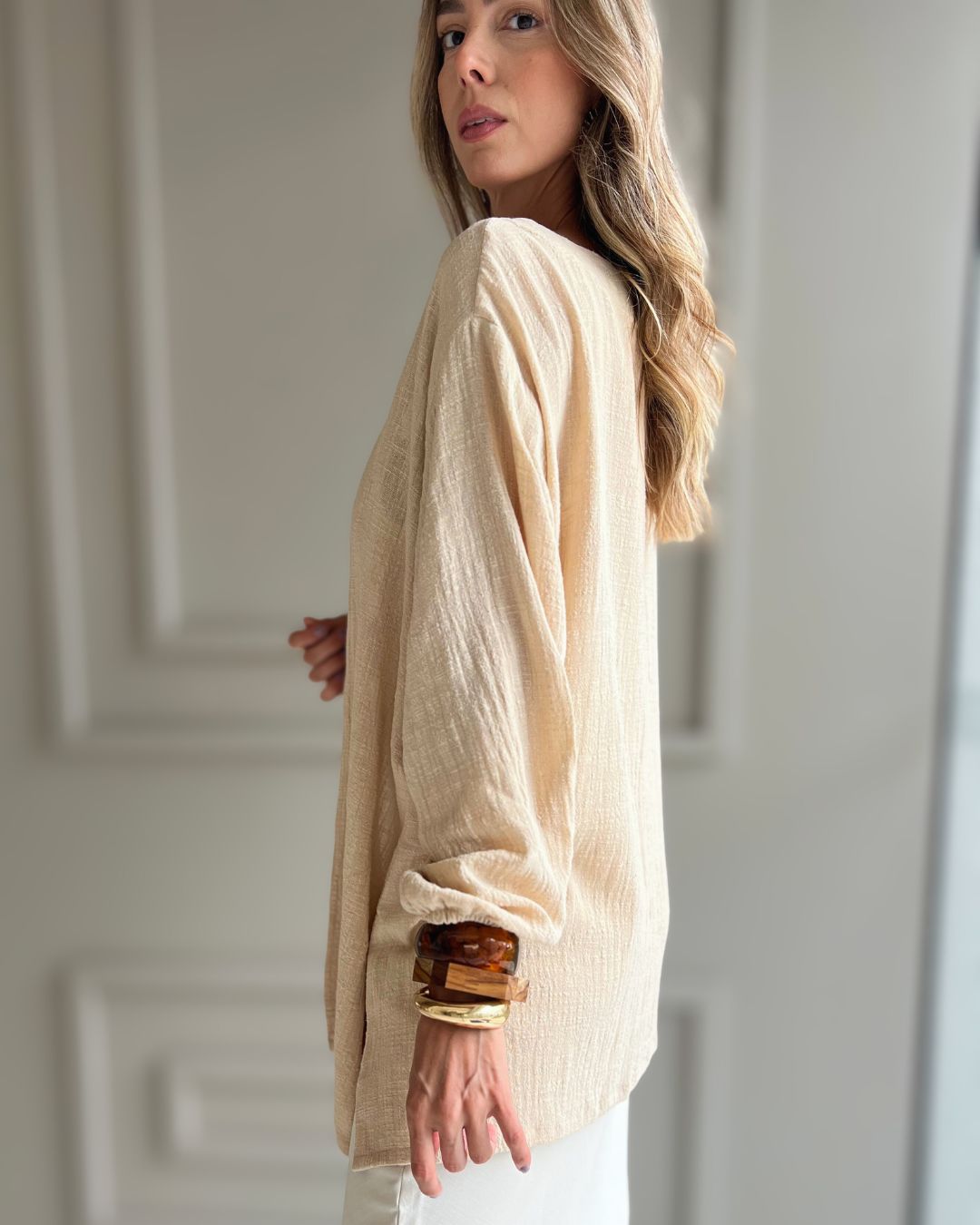 Kimono Alongado Feminino em Algodão Hana