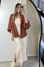 Kimono Feminino Manga Longa Balonê Alora
