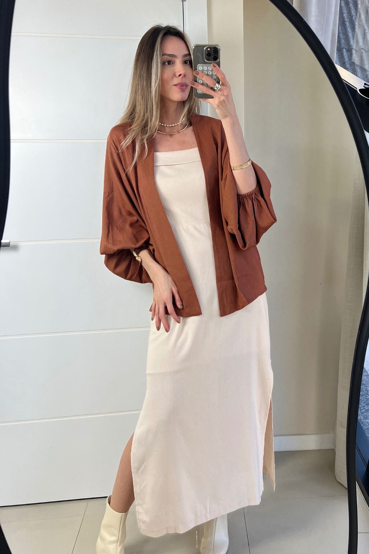 Kimono Feminino Manga Longa Balonê Alora