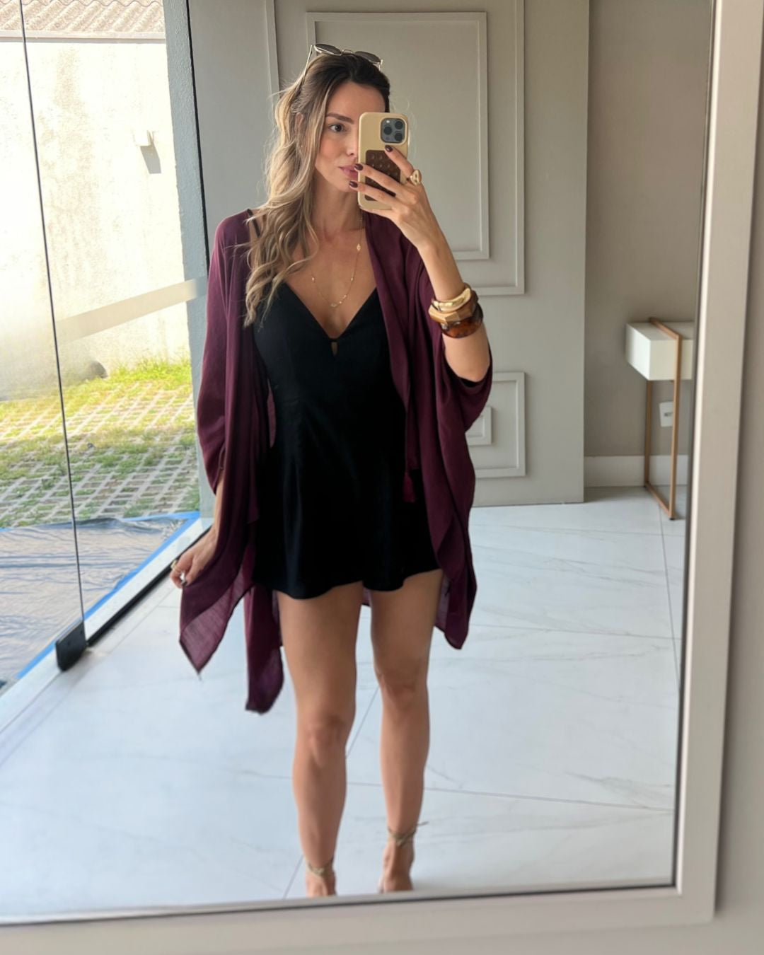 Kimono Alongado Feminino em Viscose Liz