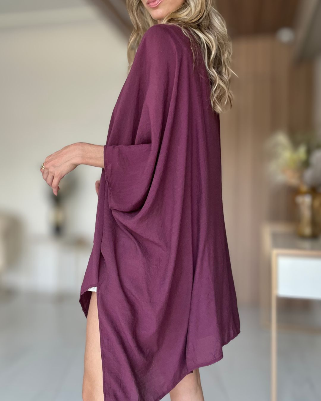 Kimono Alongado Feminino em Viscose Liz