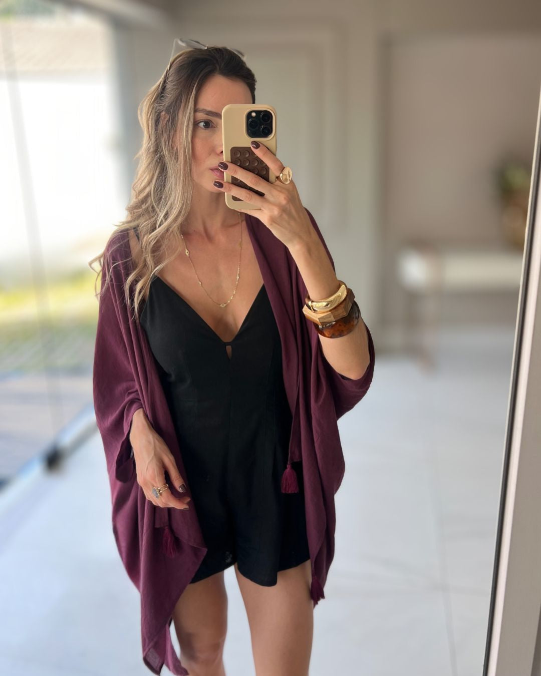 Kimono Alongado Feminino em Viscose Liz