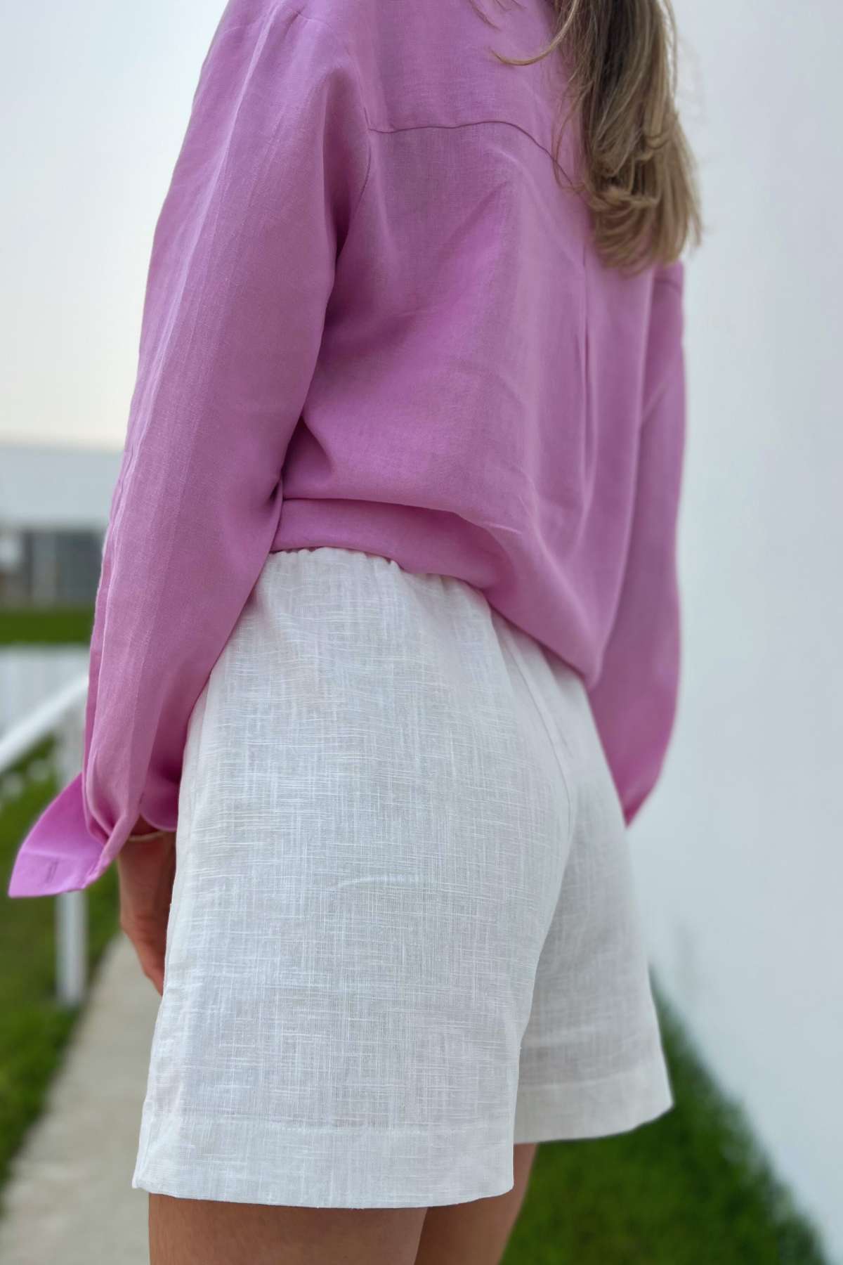 Shorts Feminino com Amarração e Elástico no Cós Daya