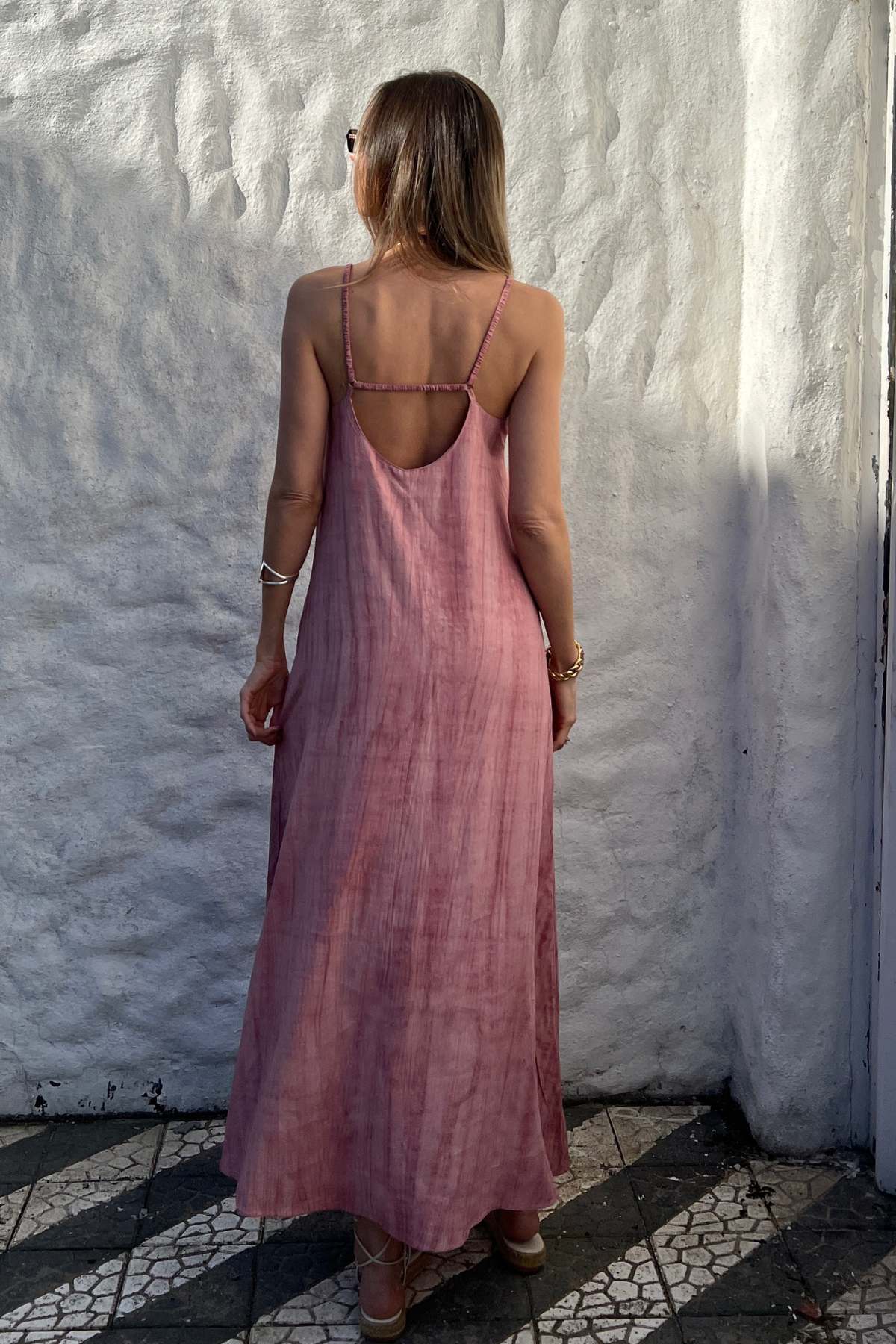 Vestido Longuete Alças Finas Franzidas Suzy