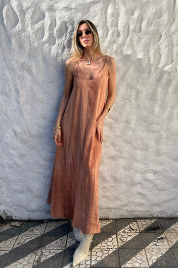 Vestido Longuete Alças Finas Franzidas Suzy