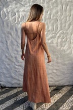 Vestido Longuete Alças Finas Franzidas Suzy